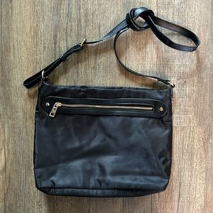 Black Crossbody Purse with Gold Hardware